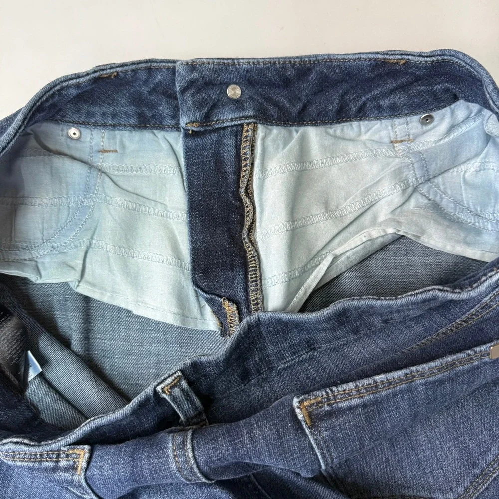 Chicos Jeans 2 Womens‎ 12 Blue Dark Wash So Slimming Girlfriend Ankle Denim